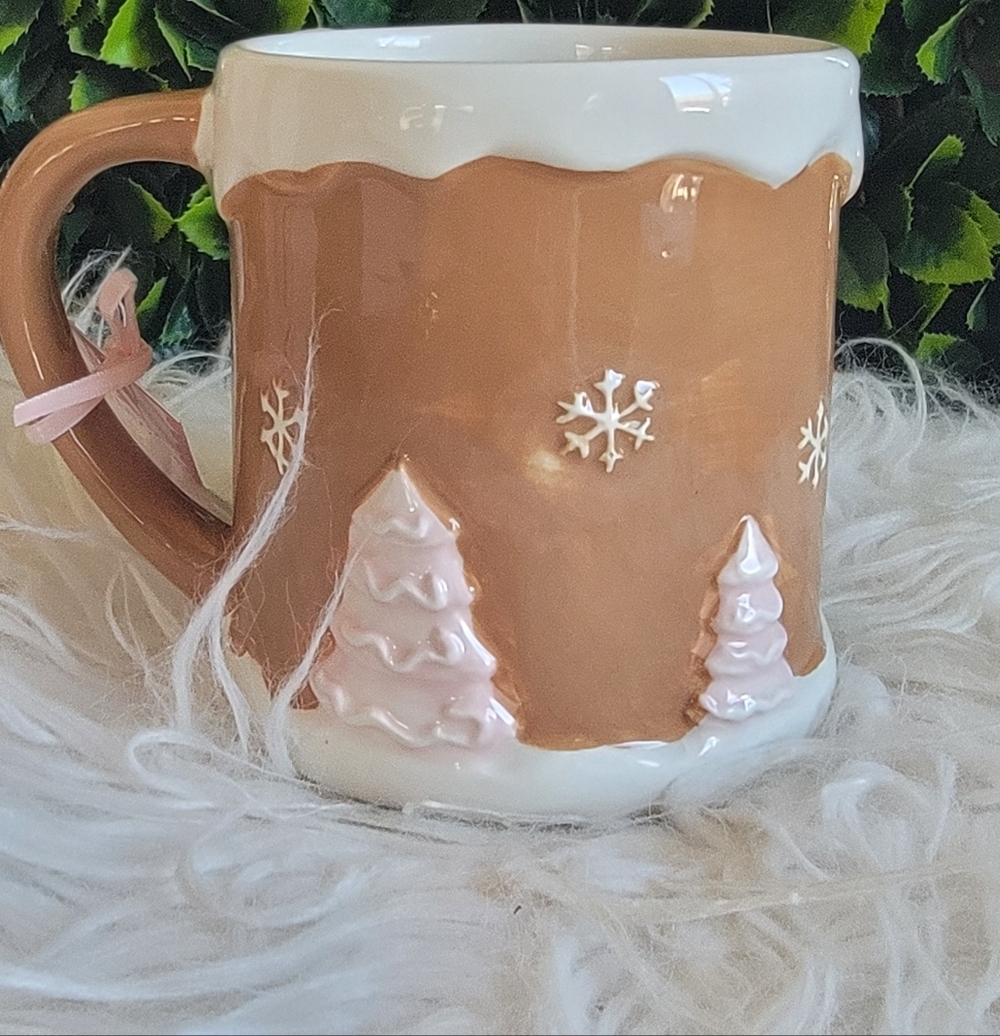 NWT Tik Tok Viral Peppermint & Pine Gingerbread House Cookie Jar Mug Set (2) - Picture 9 of 15